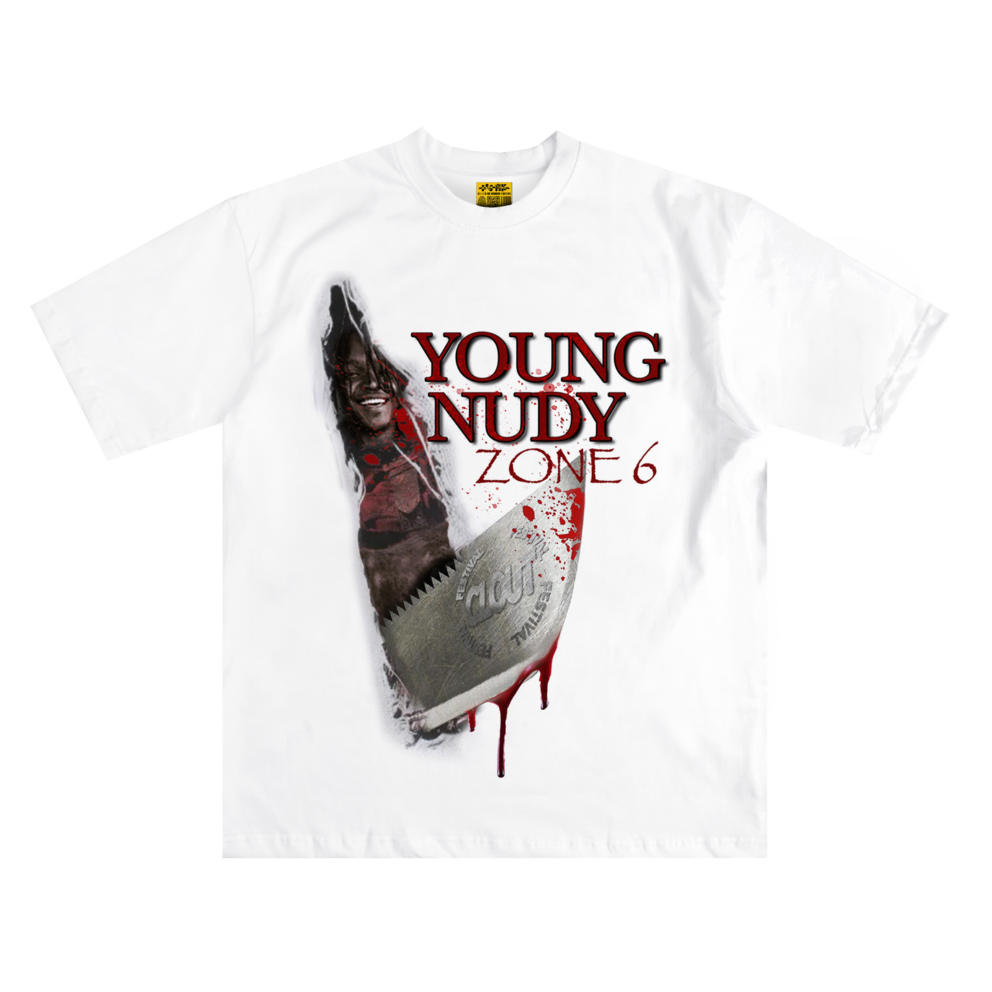 YOUNG NUDY X CLOUT ZONE 6 TEE