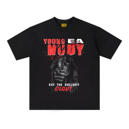 YOUNG NUDY X CLOUT EA TEE